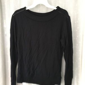 Athleta lightweight boatneck sweatshirt with zipper shoulders - XS